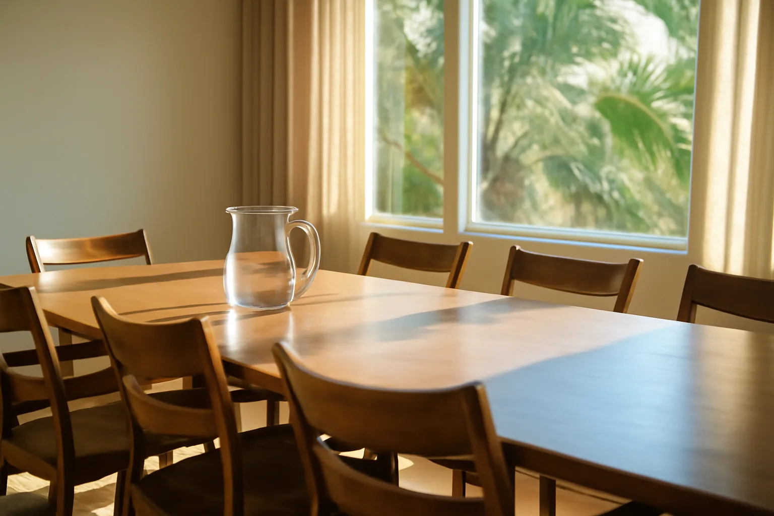 Quiet Coral Gables room set for a Florida arbitrator hearing