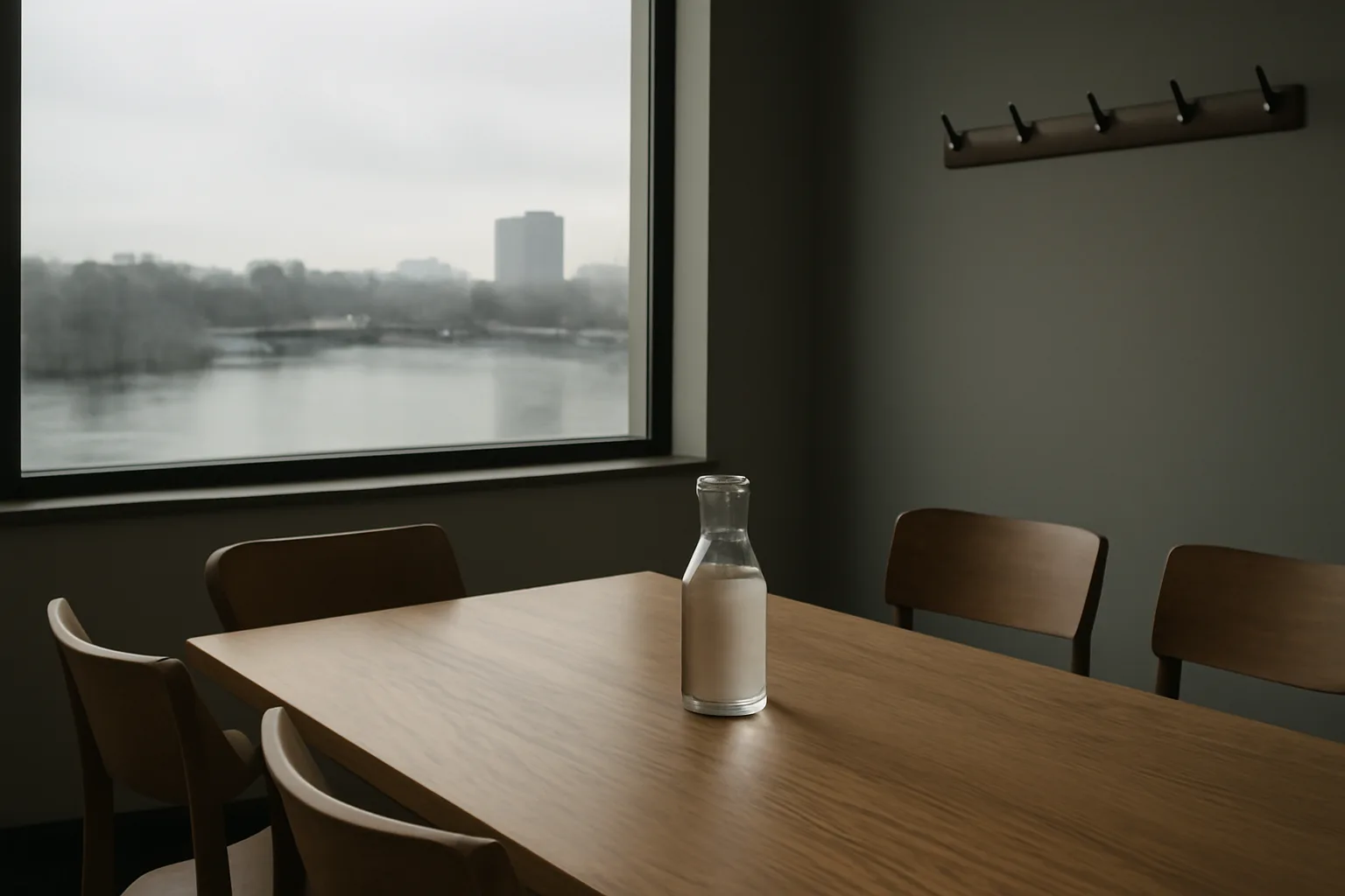 Empty Hartford conference room set for a Connecticut arbitration